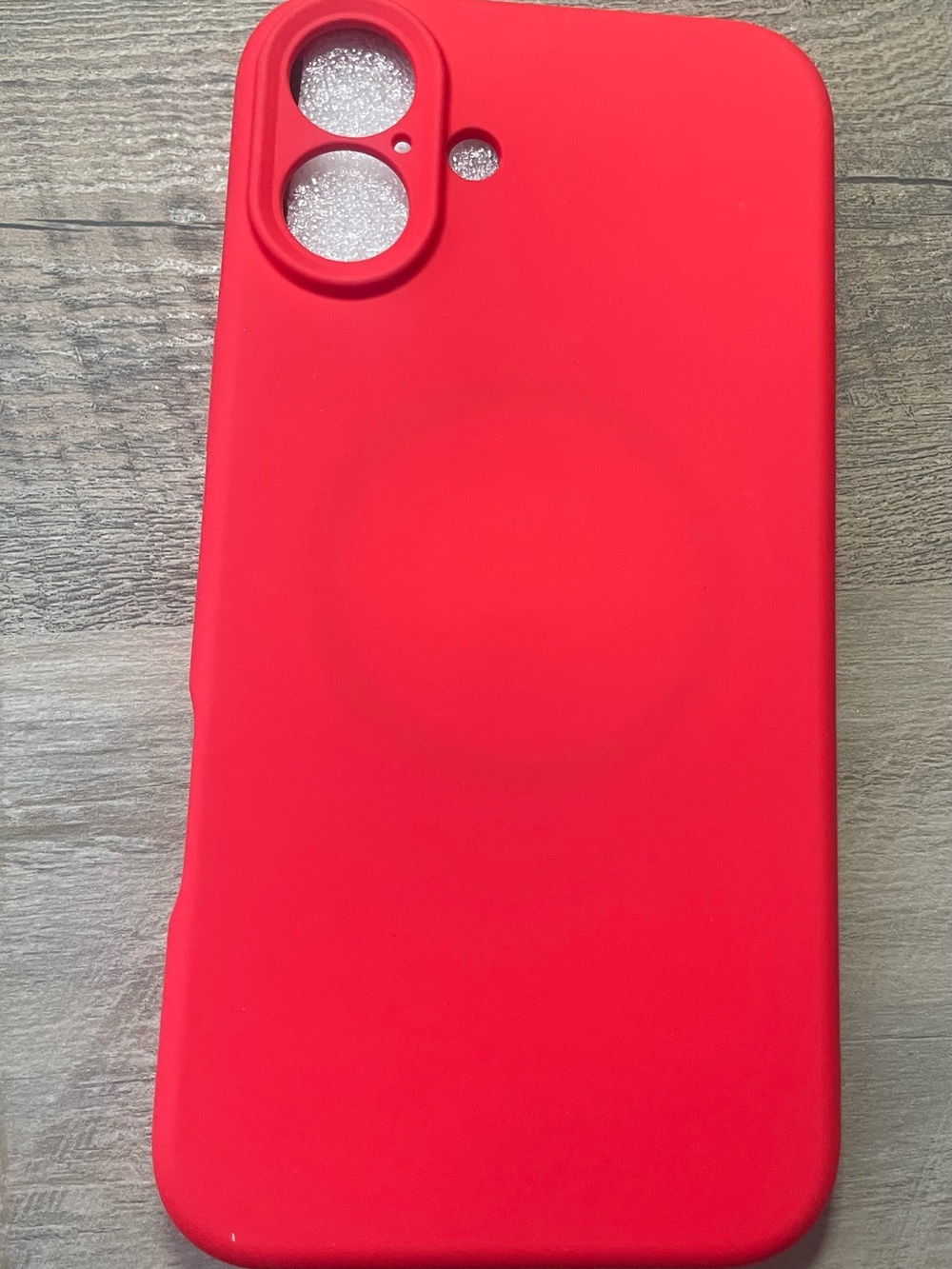 Slim Red Silicone Phone Case with Camera Cutouts